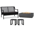 thumbnail image 1 of Home Square 4 Piece Set with Large Fire Table Patio Loveseat & 2 End Tables, 1 of 20