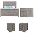 thumbnail image 1 of Home Square 4-Piece Set with Queen Bed & 2 Nightstands & Dresser in Gray, 1 of 4