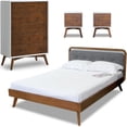 thumbnail image 1 of Home Square 4 Piece Set with Queen Platform Bed 2-Nightstand & 5-Drawer Dresser, 1 of 18