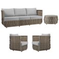 thumbnail image 1 of Home Square 4-Piece Set with Sofa 2 Outdoor Chairs and Patio Coffee Table, 1 of 5