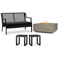 thumbnail image 1 of Home Square 4 Piece Set with Square Fire Table Patio Loveseat and 2 End Tables, 1 of 21