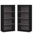 thumbnail image 1 of Home Square 4 Shelf 48" Modern Wooden Bookcase in Black and Gray ( Set of 2 ), 1 of 6