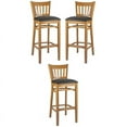 thumbnail image 1 of Home Square 43.5"H Solid Beech Wood Bar Stool in Cherry - Set of 3, 1 of 2