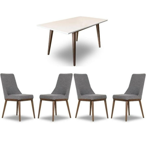 Home Square 5 Piece Dining Set with Dining Table & 4 Dining Chairs