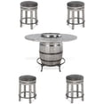 thumbnail image 1 of Home Square 5-Piece Set with Pub Table and 4 Swivel Wood Stools, 1 of 13