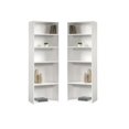 thumbnail image 1 of Home Square 5-Shelf Wood Bookcase in Soft White (Set of 2), 1 of 3