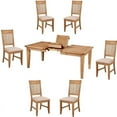 thumbnail image 1 of Home Square 7 Piece Dining Set with Extendable Dining Table and 6 Chairs in Oak, 1 of 8