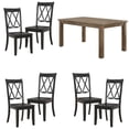 thumbnail image 1 of Home Square 7-Piece Set with Dining Table and 6 Dining Chairs in Brown, 1 of 13