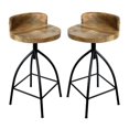 thumbnail image 1 of Home Square Adjustable Swivel Counter Height Stool With Backrest - Set of 2, 1 of 4