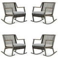 thumbnail image 1 of Home Square Aluminum Frame Patio Rocker Chair in Gray Finish - Set of 4, 1 of 9