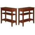 thumbnail image 1 of Home Square American Heritage 3 Tier End Table in Cherry Wood Finish - Set of 2, 1 of 3
