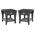 thumbnail image 1 of Home Square Ami Transitional Wood Storage End Table in Gray - Set of 2, 1 of 8