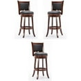 thumbnail image 1 of Home Square Augusta 29" Swivel Bar Stool in Cherry - Set of 3, 1 of 8