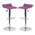 thumbnail image 1 of Home Square Backless Vinyl Upholstery Bar Stool in Purple - Set of 2, 1 of 6