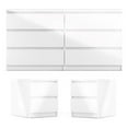 thumbnail image 1 of Home Square 3 Piece Bedroom Set with Dresser and 2 Nightstands in White, 1 of 13