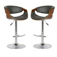 thumbnail image 1 of Home Square Butterfly Adjustable Swivel Bar Stool in Gray - Set of 2, 1 of 8