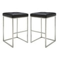 thumbnail image 1 of Home Square Chi 29.75" Faux Leather Bar Stool in Black and Silver - Set of 2, 1 of 4