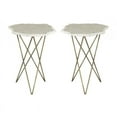 thumbnail image 1 of Home Square Contemporary Terrazzo Side Table in White - Set of 2, 1 of 4