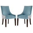 thumbnail image 1 of Home Square Fabric Upholstered Dining Chair in Blue and White - Set of 2, 1 of 10