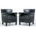 thumbnail image 1 of Home Square Faux Leather Club Accent Chair in Charcoal - Set of 2, 1 of 10