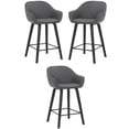 thumbnail image 1 of Home Square Faux Leather and Wood Bar and Counter Height Stool - Set of 3, 1 of 7