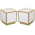 thumbnail image 1 of Home Square Faux Marble Top End Table with Gold Metal Base - Set of 2, 1 of 4