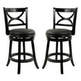 thumbnail image 1 of Home Square Florence 24" Swivel Counter Stool in Black Sandthru - Set of 2, 1 of 2