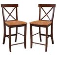 thumbnail image 1 of Home Square Furniture X-Back Counter Height Stool - Set of 2, 1 of 11