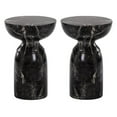 thumbnail image 1 of Home Square Goya 13.5" Modern Concrete End Table in Black - Set of 2, 1 of 2
