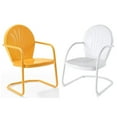 thumbnail image 1 of Home Square Griffith 2 Piece Metal Patio Chair Set in Tangerine and White, 1 of 13