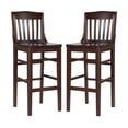 thumbnail image 1 of Home Square Hercules 30" Bar Stool in Walnut Finish - Set of 2, 1 of 5