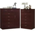 thumbnail image 1 of Home Square Hodedah 2 Piece 7 Drawer Wood Chest Set with Locks in Mahogany, 1 of 11