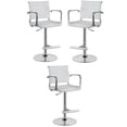 thumbnail image 1 of Home Square Jackson Contemporary Faux Leather Bar Stool in White - Set of 3, 1 of 7