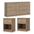 thumbnail image 1 of 3 Piece Dresser and Nightstand Bedroom Set in Jackson Hickory, 1 of 20