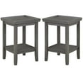 thumbnail image 1 of Home Square Ledgewood End Table with Shelf in Gray Wood Finish - Set of 2, 1 of 6