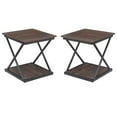 thumbnail image 1 of Home Square Metal Side Table in Brown and Black Finish - Set of 2, 1 of 5