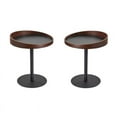 thumbnail image 1 of Home Square Mid-century Wood End Table in Black Finish - Set of 2, 1 of 9
