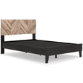 thumbnail image 1 of Home Square Modern Full Size Platform Bed with Low Profile Headboard in Black, 1 of 9