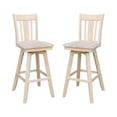 thumbnail image 1 of Home Square Natural Wood Bar Height Stool with Swivel Seat - Set of 2, 1 of 11