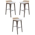thumbnail image 1 of Home Square Olio Designs Della 30" Wooden Bar Stool in Almond/Umber - Set of 3, 1 of 2