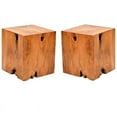 thumbnail image 1 of Home Square Outdoor Modern No Assembly Tweak Wood End Table, Brown (Set of 2), 1 of 4