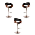 thumbnail image 1 of Home Square Paris Wood Swivel Barstool in Black Finish - Set of 3, 1 of 2