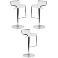 thumbnail image 1 of Home Square Plastic Adjustable Bar Stool in White - Set of 3, 1 of 6