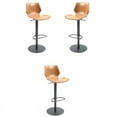 thumbnail image 1 of Home Square Polyurethane High-Back Bar Stool in Brown - Set of 3, 1 of 5