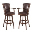 thumbnail image 1 of Home Square Raleigh Arm 30" Swivel Bar Stool in Chestnut - Set of 2, 1 of 7