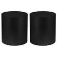 thumbnail image 1 of Home Square Round Matte Black Metal End Table - Set of 2, 1 of 2