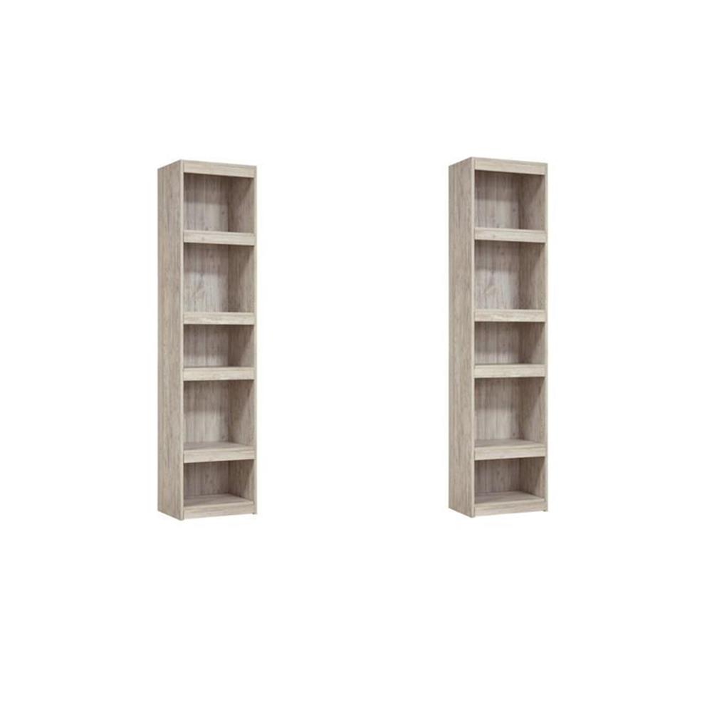 Home Square Set of 2 Coastal Engineered Piers in Whitewash Finish ...