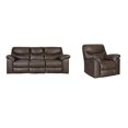 thumbnail image 1 of Home Square Set of 2 Reclining Sofa and Rocker Recliner in Teak, 1 of 9