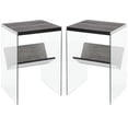 thumbnail image 1 of Home Square Soho End Table in Weathered Gray Wood Finish - Set of 2, 1 of 3