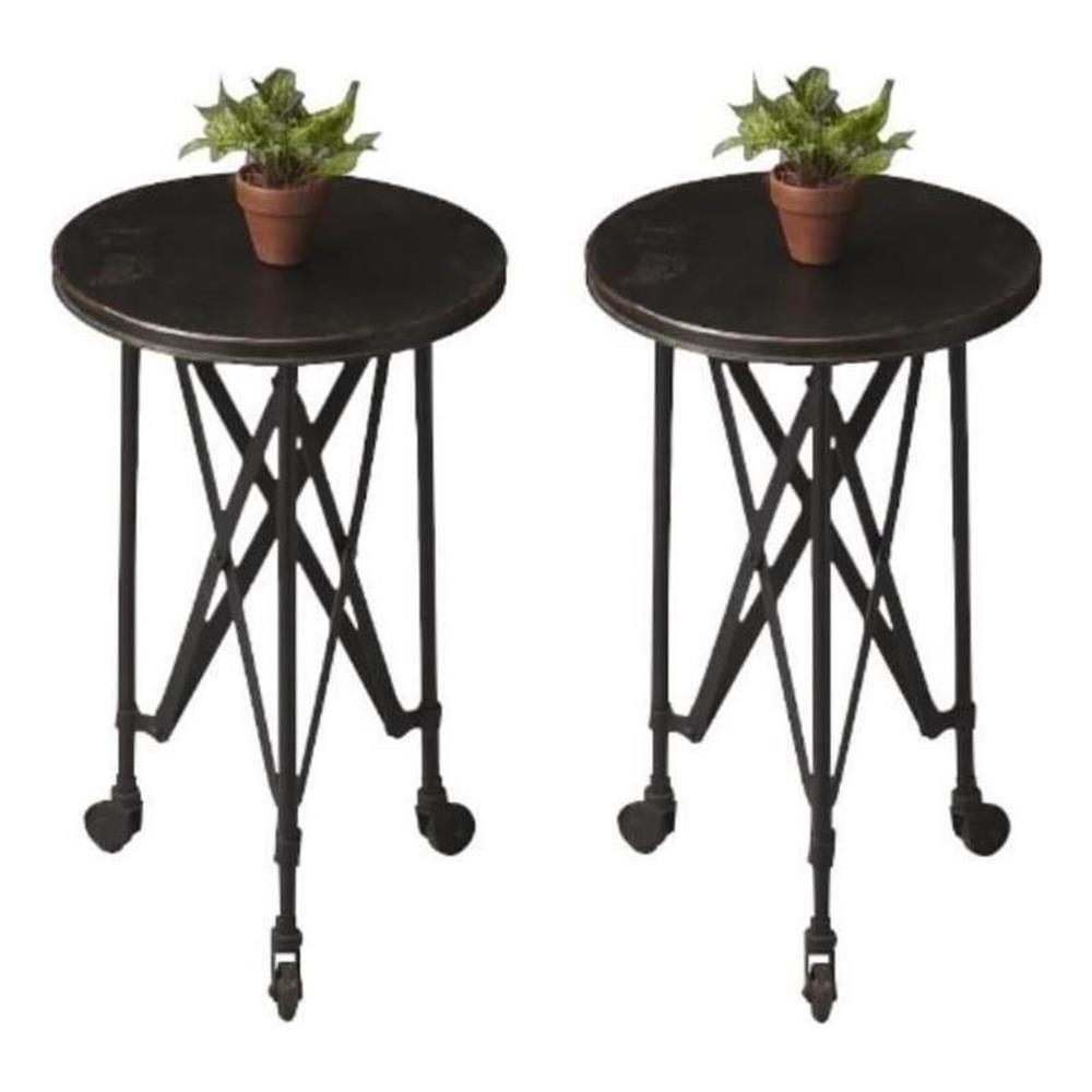Home Square Iron Accent Table - Thumbnail 3